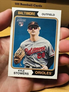 KYLE STOWERS BALTIMORE ORIOLES 2023 TOPPS HERITAGE ROOKIE CARD #616 RC - Picture 1 of 2