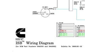 Best Cummins ISB WIRING DIAGRAM 3666195 Manual PDF on CD - Afbeelding 1 van 2