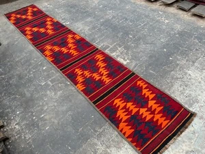 2x12 Afghan hand vintage runner kilim from the tent collection. - Picture 1 of 10
