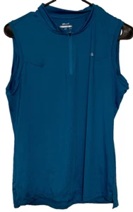 Willit Womens Tank Shirt Sz Medium Teal Quarter Zip Pickleball Tennis Golf Sport - Picture 1 of 5