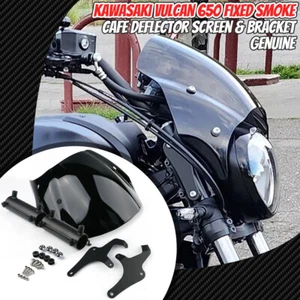 Fit For Kawasaki Genuine Vulcan 650 Fixed Smoke Cafe Deflector Screen & Bracket - Picture 1 of 24