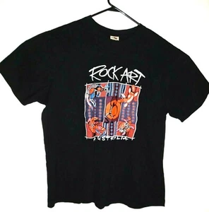 Australian Rock Art Aussie Tee Shirt Black Size 2XL Chest: 47" or 119 cm. - Bild 1 von 5