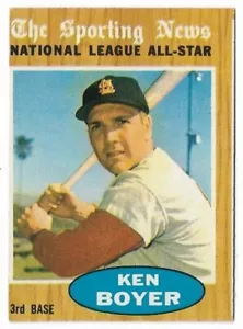 KEN BOYER 1962 Topps AS #392 St. Louis Cardinals SALE GOES TO GOOD CAUSE 🔥⚾🔥2 - Picture 1 of 2