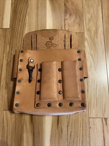 Buckingham Model 4126 Pouch Heritage Leather Lineman Pole Climb Belt Attachment - Picture 1 of 7