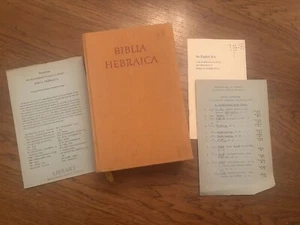 Biblia Hebraica Stuttgartensia Hebrew Edition Hardcover Vintage 1977 Bible VG FS - Foto 1 di 16