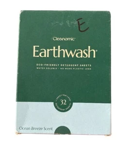 earthwash Laundry Detergent Sheets Ocean Breeze - 32 Sheets - Picture 1 of 4