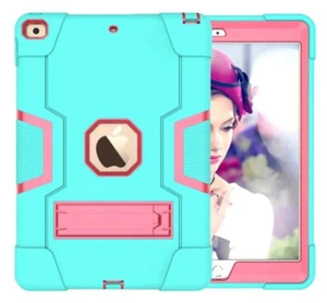 For iPad 7th 6th 5th Gen/Mini/Air 2/Pro Shockproof Rugged Armor Hard Case Cover - Picture 1 of 46