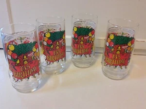 Vintage Set /4 1988 16oz Drinking Glasses Keebler Elves 135th Aniversay  PROMO  - Picture 1 of 2