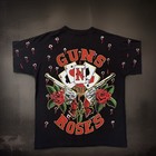GUNS N ROSES "CARDS AND BULET HOLES" All Over Print 1991 Vintage T Shirt
