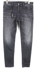 DIESEL Troxer R4NQ8 W31/L30 Men Jeans Slim Skinny Grey Cotton Stretch Distressed