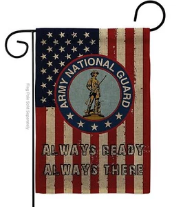 Hexagram National Guard Garden Flag Burlap Double Sided Military Yard Flag 12... - Picture 1 of 9