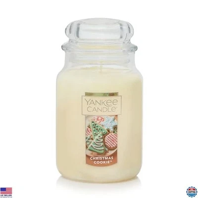 Tarro grande perfumado galleta de Navidad vela 22 oz, 110+ horas de tiempo de combustión, vacaciones Foto 1 de 4