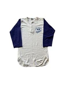 Vintage Champion Los Angeles Dodgers Henley 3/4 Arm Shirt Gr. Medium 80er 90er - Bild 1 von 4
