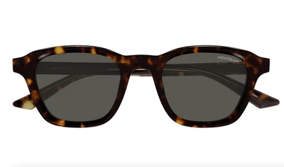 Óculos de sol Montblanc MB0384S-002 quadrado tartaruga – clássico atende à tendência - Imagem 1 de 4