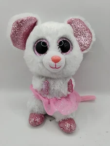 Ty Beanie Boos Nina The 6" Blanco Bailarina Ratón - Imagen 1 de 6