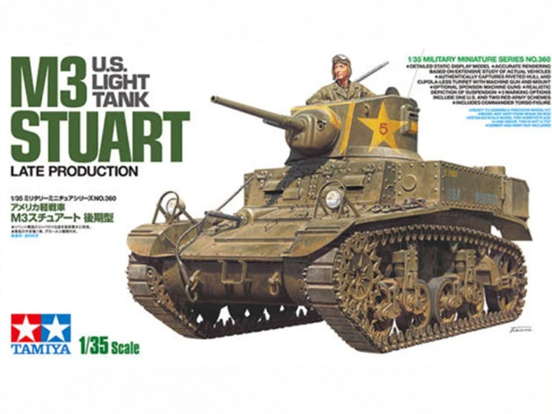 TAMIYA 35360 1/35 U.S. Light Tank M3 Stuart Production Tardive