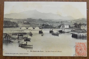 64 postcard Saint-Jean-de-Luz; les deux ponts et la Rhune (EB1) - Picture 1 of 2