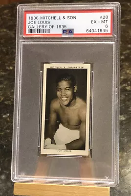 1936 Mitchell & Son Joe Louis Gallery of 1935 #28 PSA 6 Pop 46 - Image 1 of 2