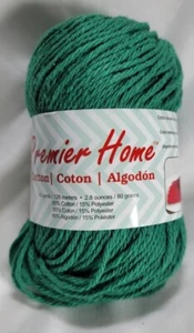 1 Skein Premier Home Cotton Yarn Solid Color Green 38-14 Christmas Green - Picture 1 of 6