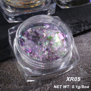 Opal Nails Powder Holographic Glitter Iridescent Sequins Crystal Nails Art Foil☆