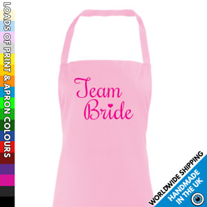 Team Bride Apron • Adults Custom Printed Aprons • Bridesmaid Hen Party Cooking