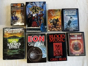 Book Lot: 8 Misc. Sci-Fi Hardcover and Paperback (Anthony, Bear, Herbert, etc.) - Picture 1 of 7