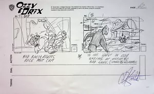 Serie de TV OZZY & DRIX 2002 Firmado por DAN KUBAT Producción Storyboard Copia de la página #KB - Imagen 1 de 2