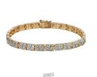 Diamond 8" Highlight Tennis Bracelet Gold