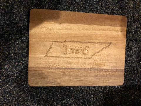 NFL 2018 Season Ticket Member Tennessee Titans Wooden Cutting Board 12 x 9 inch Cover