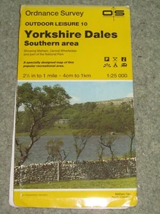 OS Ordnance Survey Outdoor Leisure 1:25,000 - 10, Yorkshire Dales, South - 1988 - Picture 1 of 2