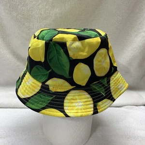 Reversible Lemon Bucket Hat Summer Boys or Girls Fashion Sun Headwear. Loc W1 - Picture 1 of 5