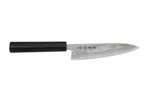 Kanetsune Seki Japan KC-464 Blue Steel Damascus 165mm Kitchen Paring Knife - Picture 1 of 6
