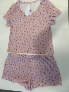 WOMEN'S, JESSICA SIMPSON, PAJAMAS, 2 PC SHORT SET, MAUVE, NEW W/TAGS, SIZE XL - Picture 1 of 10