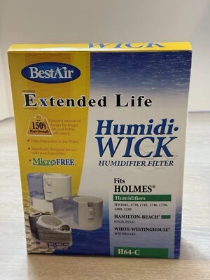 BEST AIR EXTENDED LIFE HUMIDIFIER WICK FILTER H64-C Holmes, Hamilton Beach New - Image 1 of 4