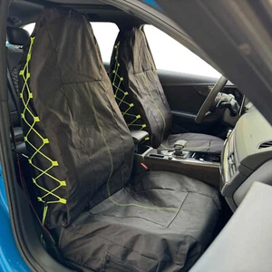 High Back Waterproof Black Seat Covers w/t Green Strape For Toyota Prius - Picture 1 of 8