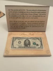 1995 $5 STAR FRN Atlanta District Gem CU in BEP folder 1 of 4 consecutive notes - Picture 1 of 3
