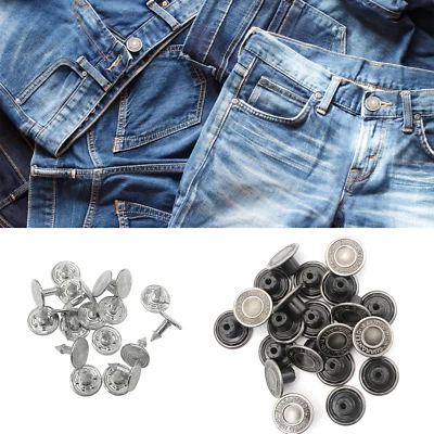 14mm Hammer On Jeans Button Closed Version High Quality DIY Replacement Buttons - Image 1 of 4