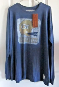 The Original Retro Brand Geo. Tech Football Long Sleeve Gray  T Shirt Men 2L NWT - Picture 1 of 10