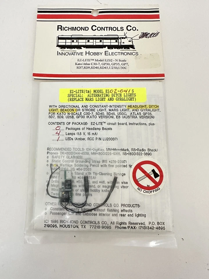 Richmond Controls N EZ-Lite Model EZ02-041 Kato/Atlas C30-7, GP30, GP35, GP7 - Image 1 of 3