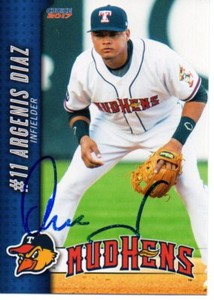 Argenis Diaz 2017 Toledo Mud Hens Signed Card