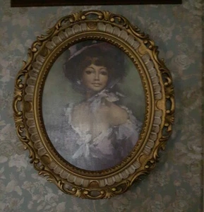 Oligrafía con impresión artística francesa enmarcada LADY DANBURY hecha en Italia  - Imagen 1 de 10