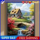 5D Diy Full Round Drill Diamond Painting Country House Kit Home Decor 30X40cm