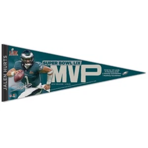Philadelphia Eagles Super Bowl 59 Champions LIX Jalen Hurts MVP Premium Pennant - Picture 1 of 1