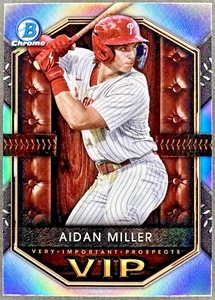 2025 Bowman Aidan Miller Chrome VIP Refractor Phillies #VIP-19 - Picture 1 of 2