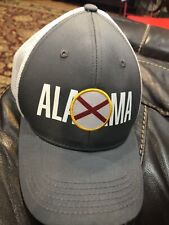 State of ALABAMA Flag Hat Adjustable Trucker Cap Gray/white