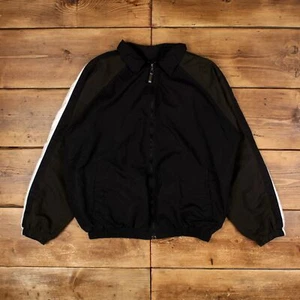 Vintage Perry Ellis Windbreaker Jacket L Black - Picture 1 of 9