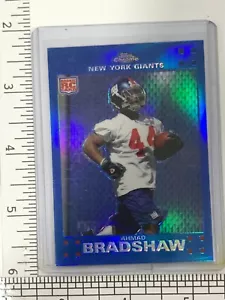 2007 Topps Chrome Ahmad Bradshaw #195 Blue Refractor Rookie RC New York Giants - Picture 1 of 2