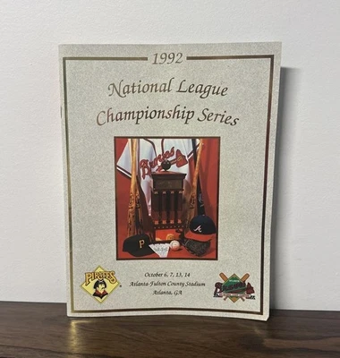 1992 NLCS Program Atlanta Braves v Pittsburgh Pirates Fulton County Stadium Used - Image 1 of 4