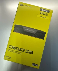 NEW CORSAIR VENGEANCE DDR5 RAM 64GB 2x32GB 6400MHz CL32 CMK64GX5M2B6400C32 - Afbeelding 1 van 1