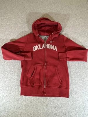 Oklahoma Sooners Jacket Womens Medium Red NCAA Nike Full Zip Hoodie Sweatshirt - Image 1 of 4